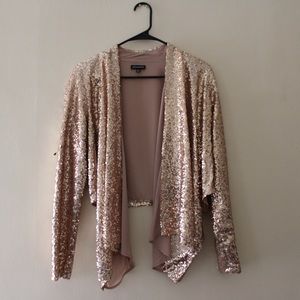 Nude/pink sparkly sequin cardigan